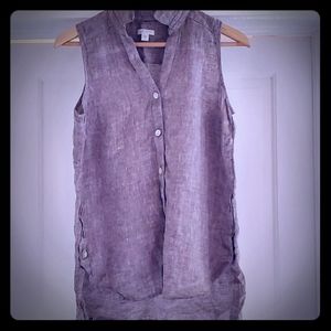 Linen sleeveless top